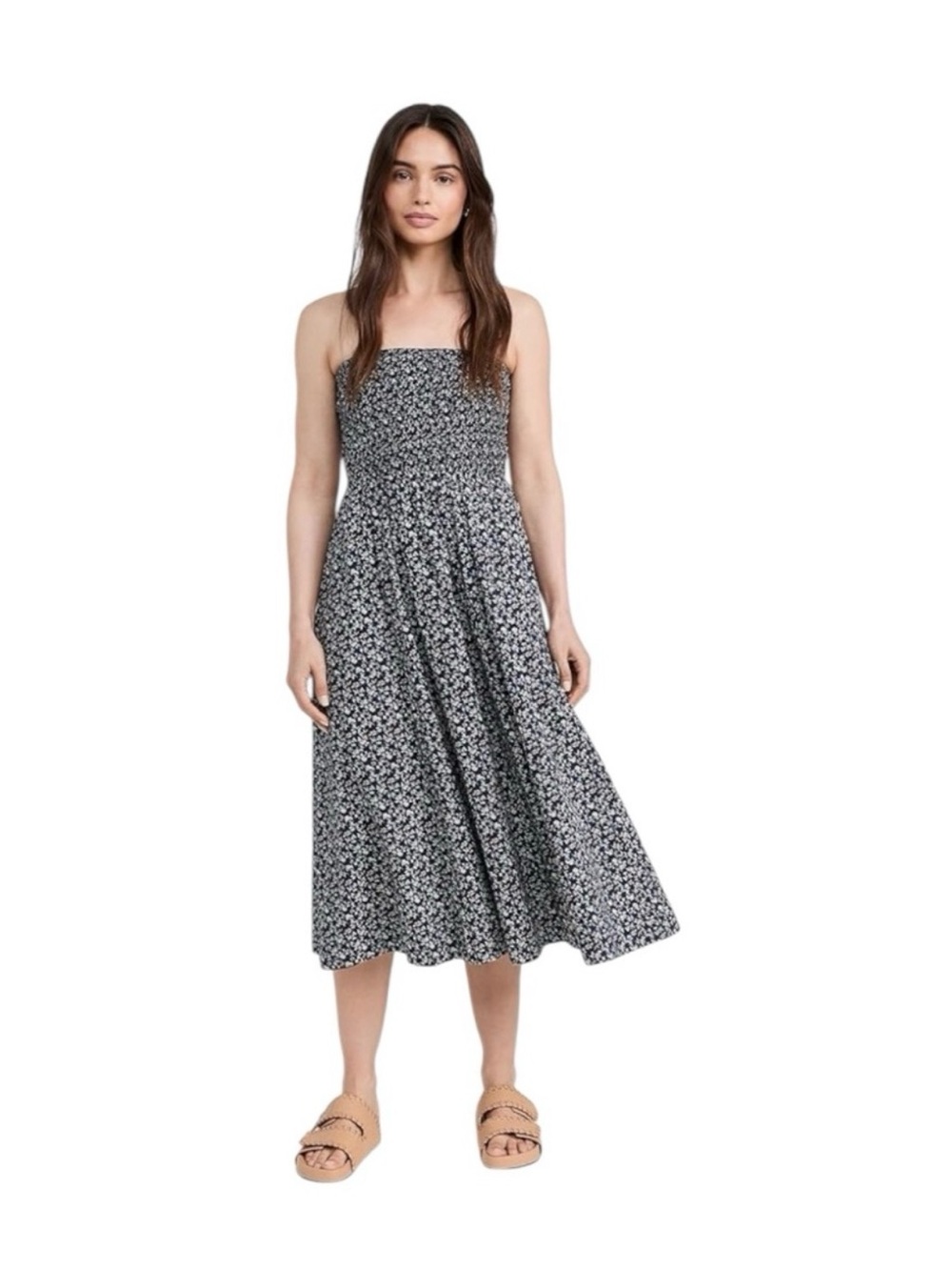 Veronica Beard Cornelia Strapless Smocked Dress